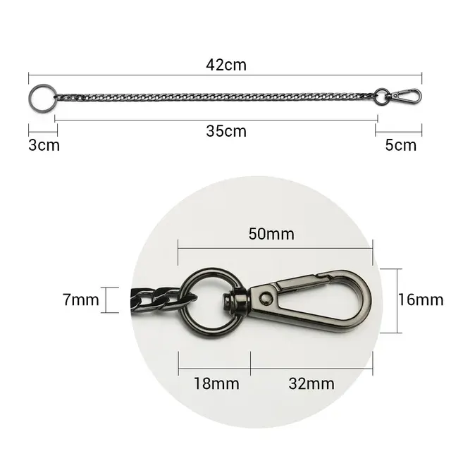 Punk Metal Key Chain Belt 42cm 4