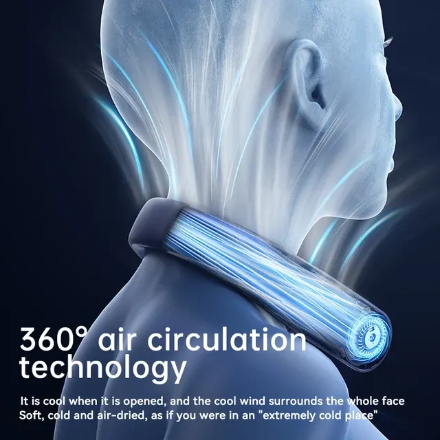 Wearable Neck Fan with Digital Display, 8000 mAh 2