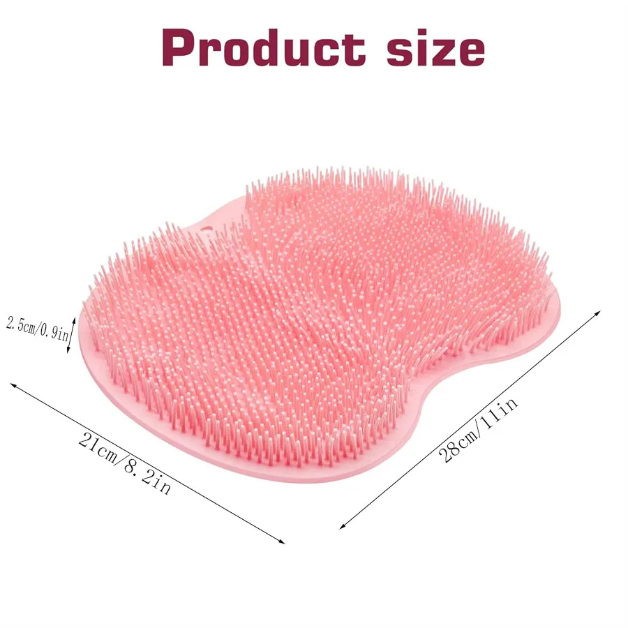 Saugnapf-Duschmatte mit Peeling-Pad