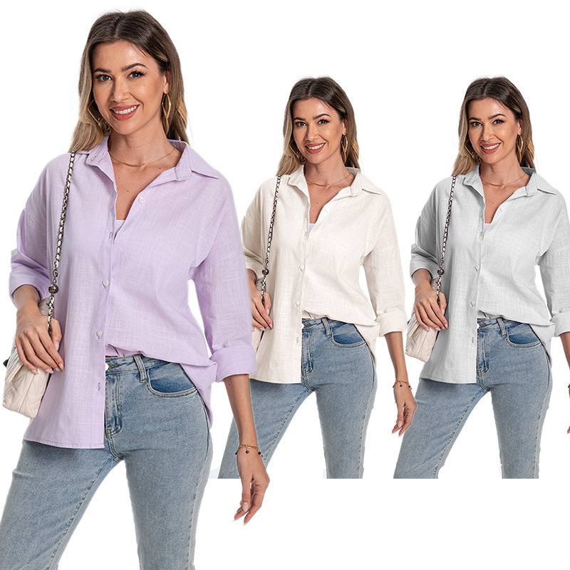Oversize Cardigan aus Baumwoll-Leinen-Mix, Langarm