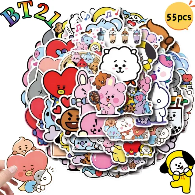 55 Colorful Cartoon Sticker Set 2