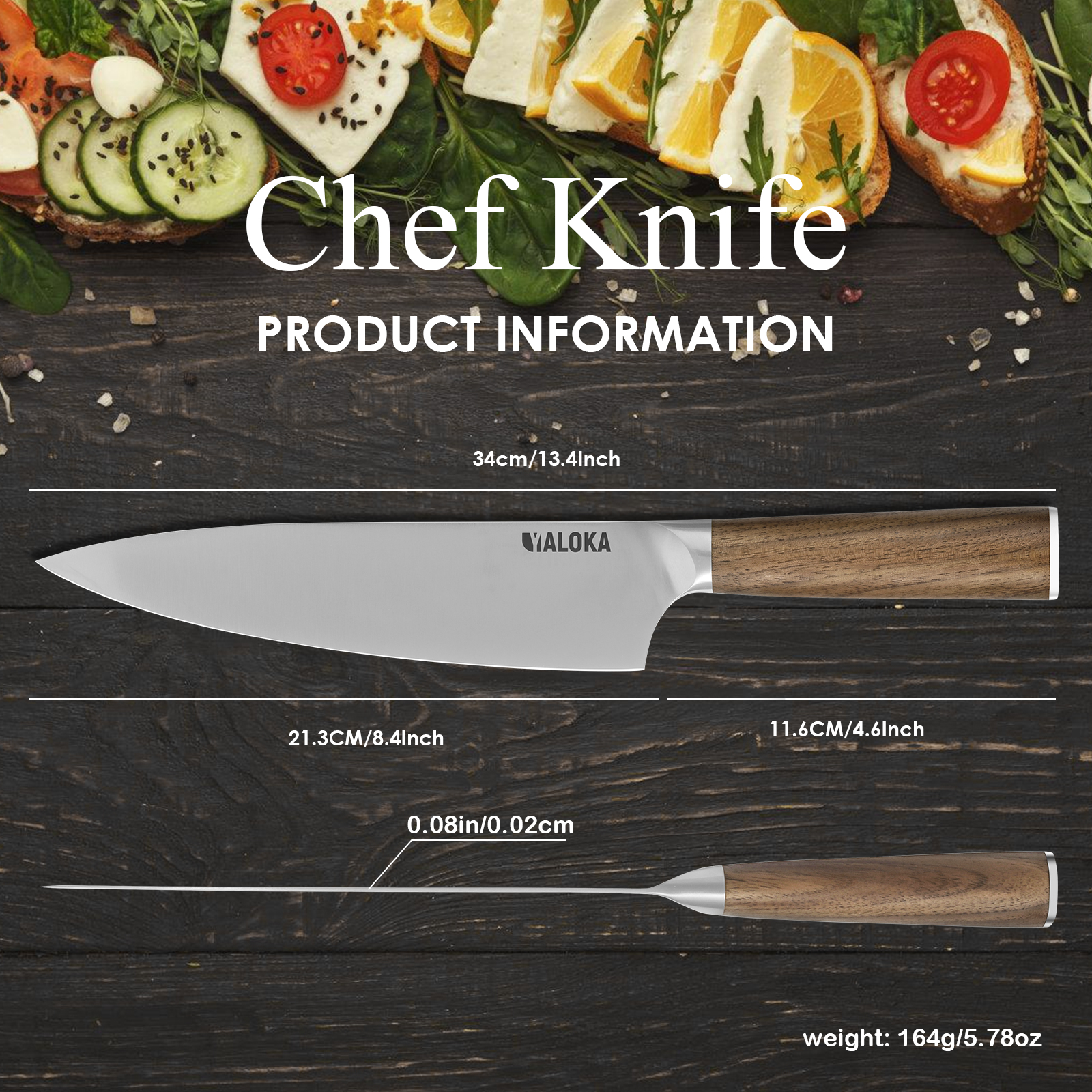 Chef Knife - 8-Inch Professional Japanese Kitchen Ultra
