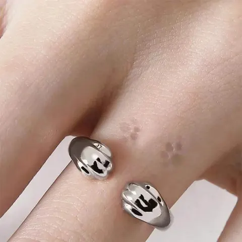 Fashion Jewelry Cute Cat Paw Silver Stray Peripheral