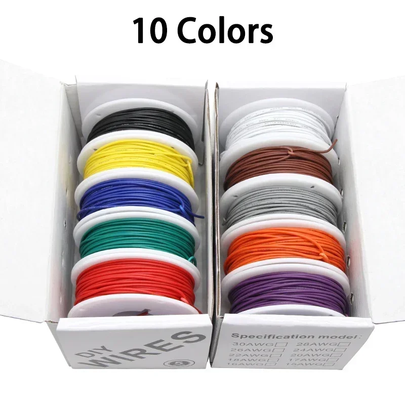 5-Color UL1007 Tinned Copper Wire Kit 4
