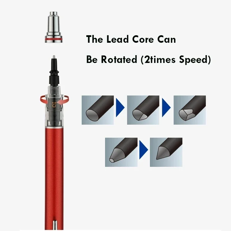 0.5 mm Automatic Rotating Mechanical Pencil 4
