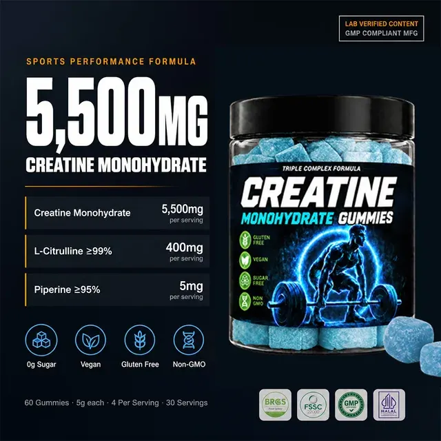 Glutenfreie Kreatin-Gummis mit ATP 3