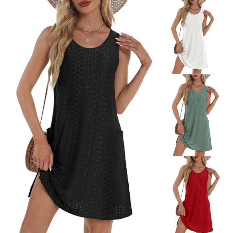 Women's Hollow Crochet Sleeveless Dress Vest 2