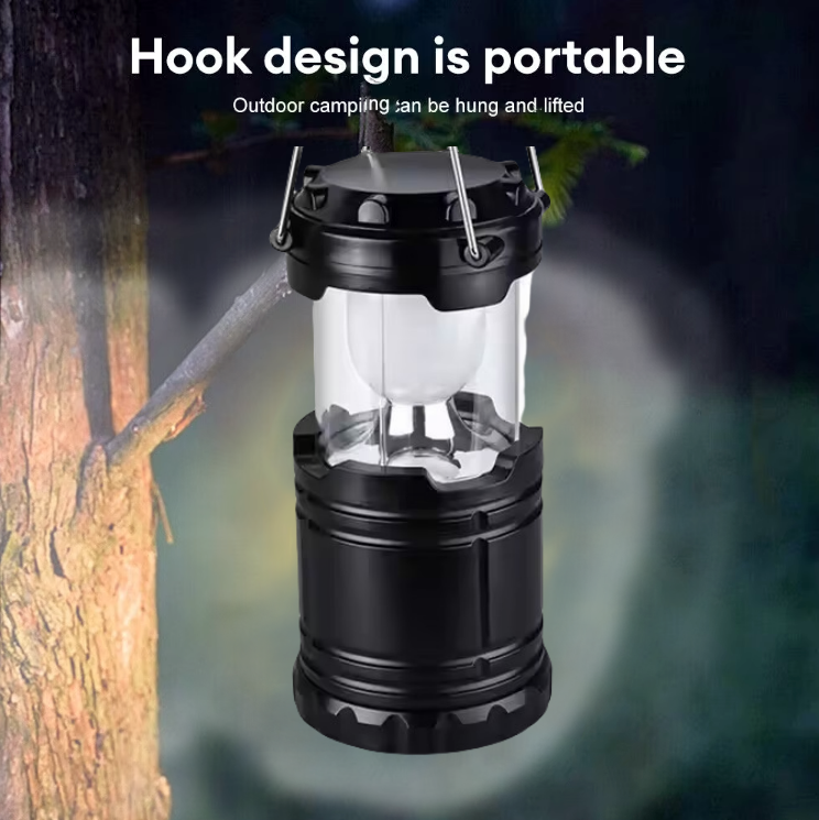 Rechargeable Solar Camping Lantern With Magnetic Foldable Hanging 2