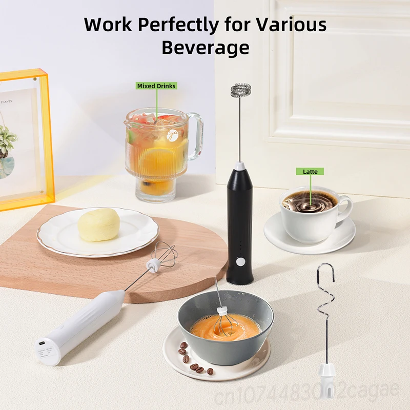 Electric Milk Frother and Whisk 4