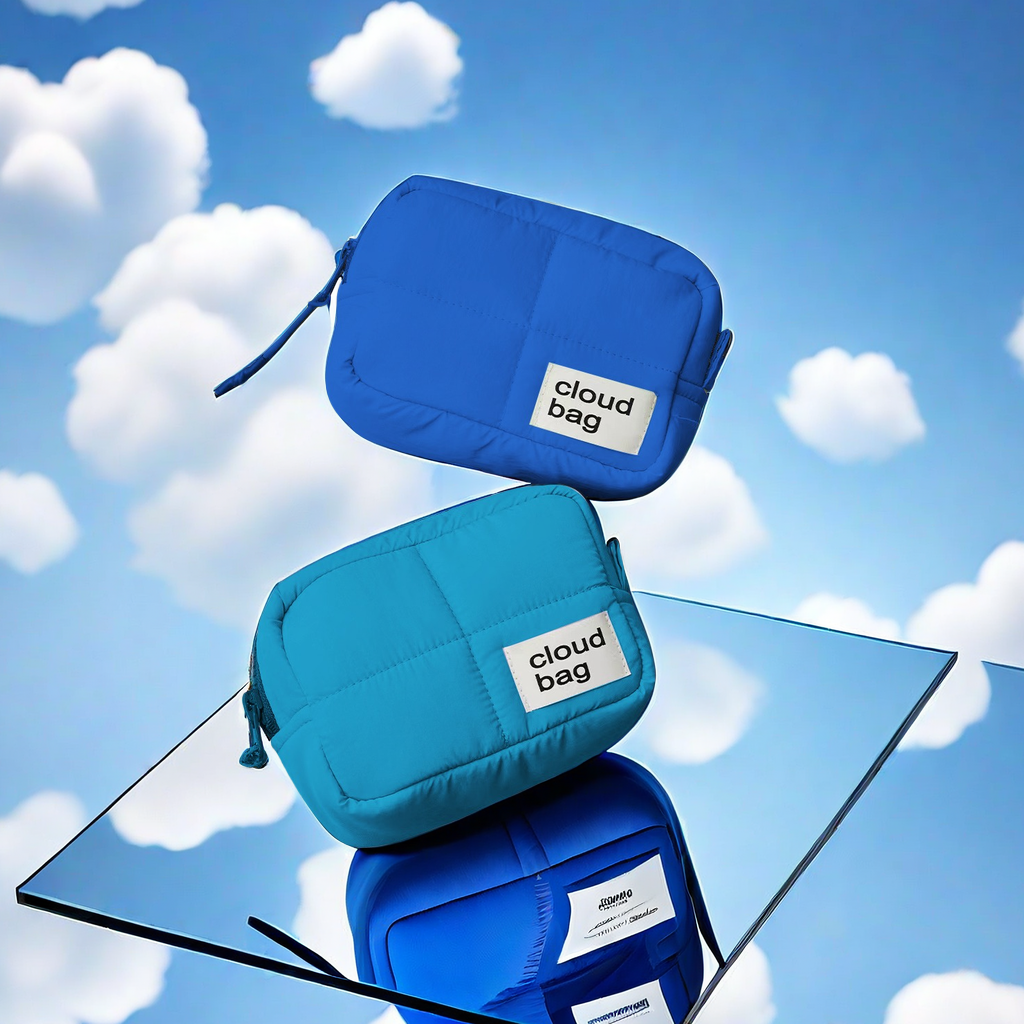 Kleine grün-gelbe Mini Schminktasche mit Organizer