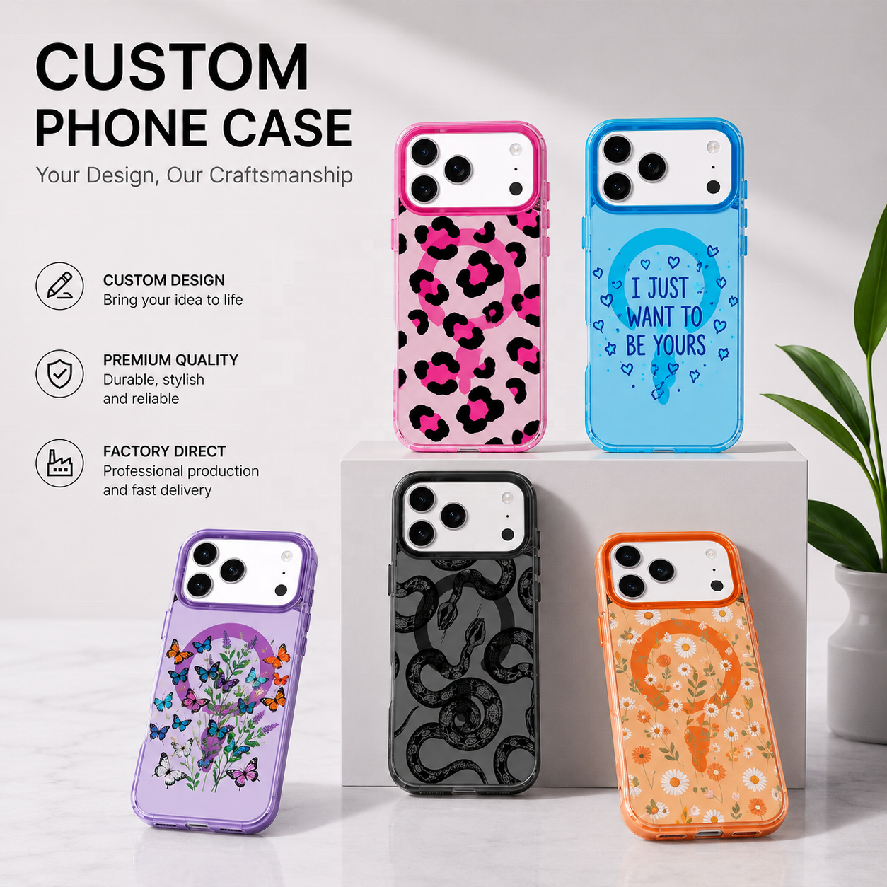 Magnetic Phone Case with Wireless Charging