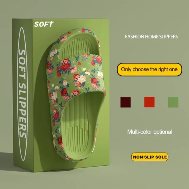 Plus Size Floral Slide Sandals for Women 2