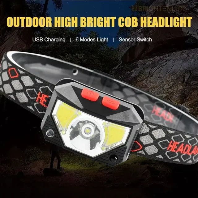 Rechargeable Motion Sensor LED Head Torch 2