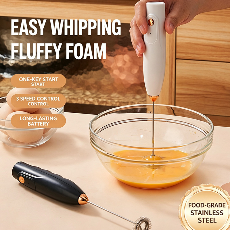 Electric Handheld Milk Frother Whisk 2