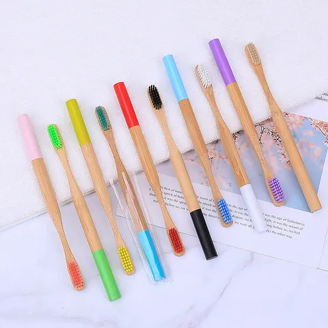 Natural Bamboo Handle Round Toothbrush