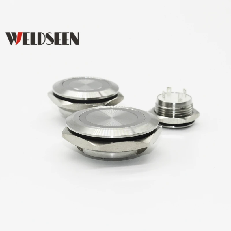 Stainless Steel Momentary Push Button 12–30 mm 3