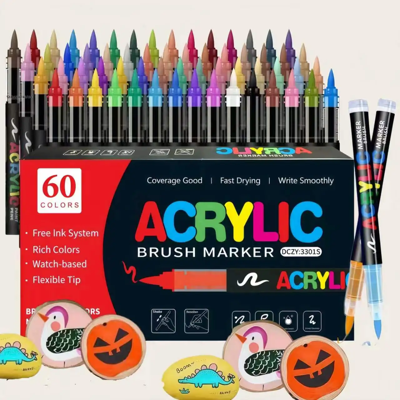 Acryl-Pinselmarker-Set mit 12 bis 120 Farben 2