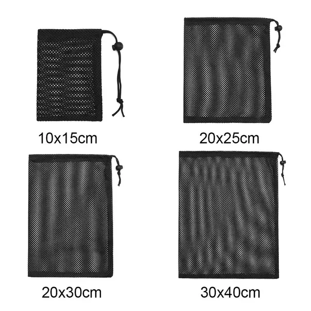 Nylon Mesh Drawstring Storage Pouch 3