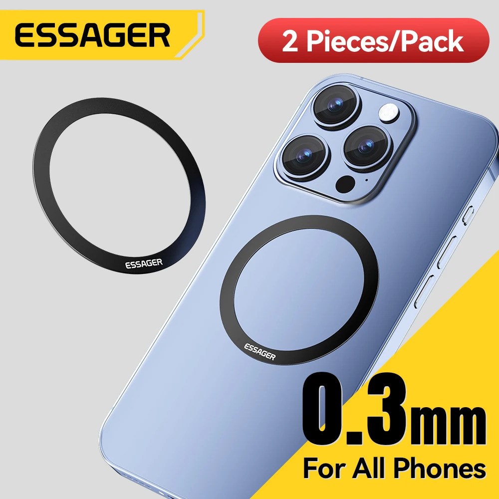 Essager 2PCS Magnetische Metall Ring für Magsafe iPhone