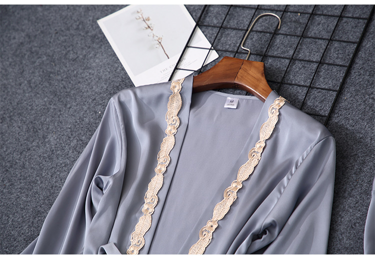 Womans Ladies Bride 5 Piece Satin Silk Pajama 3