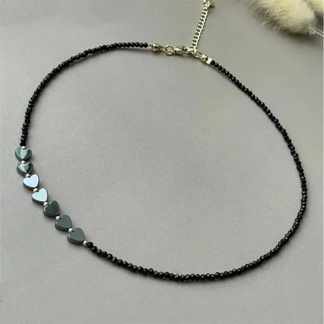 Heart Crystal Beaded Necklace 4