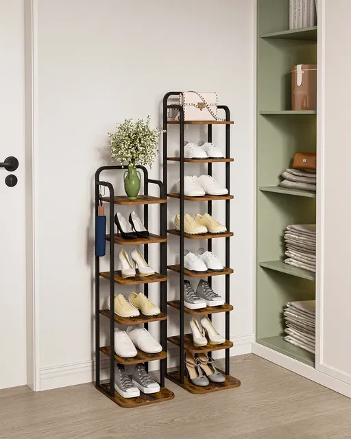 Vertical Wooden Shoe Rack 4