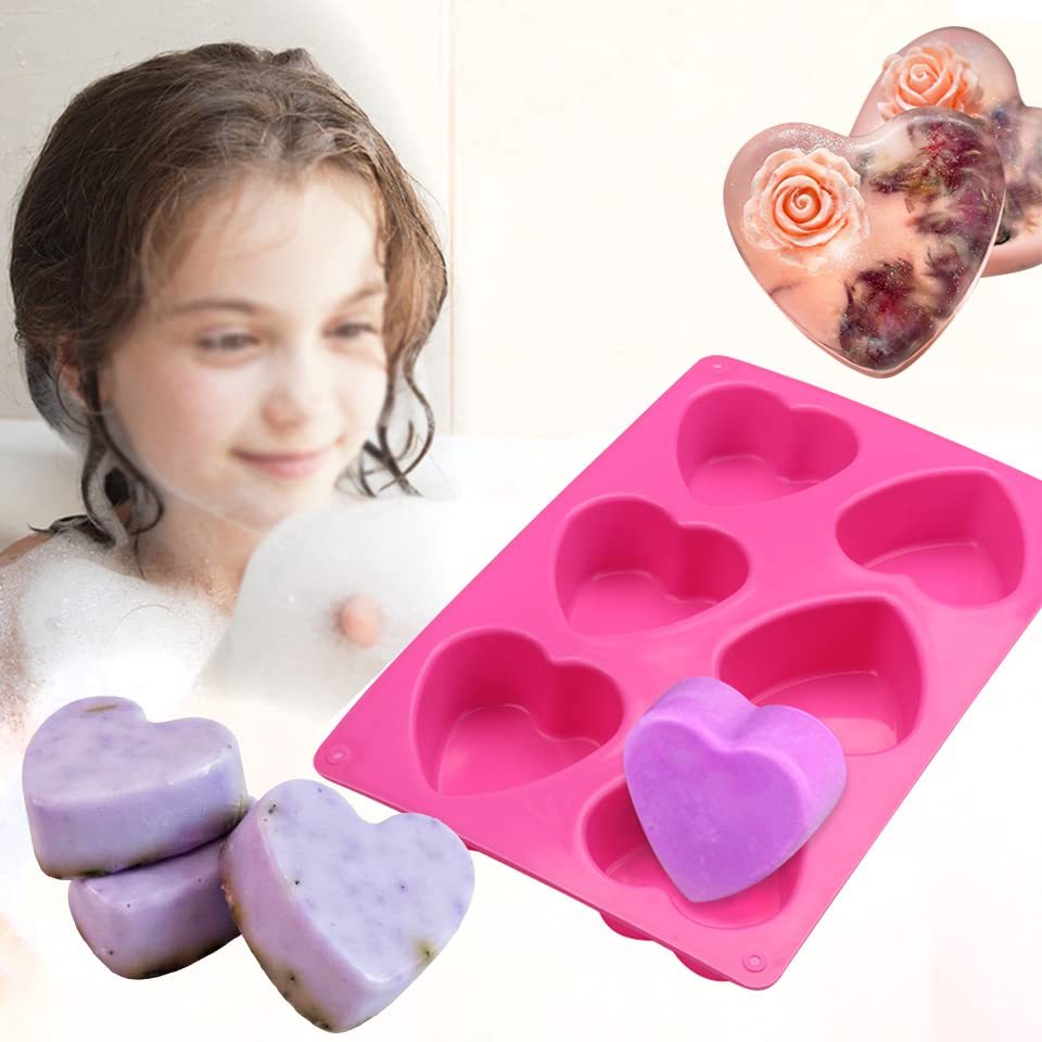 Heart-Shaped Silicone Cake and Soap Mold 2