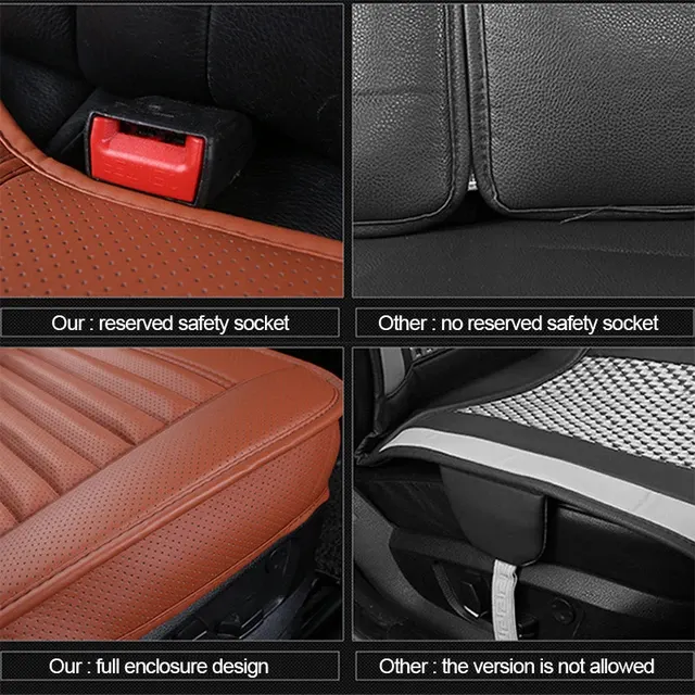 Universal Leather Car Seat Cover Set 4