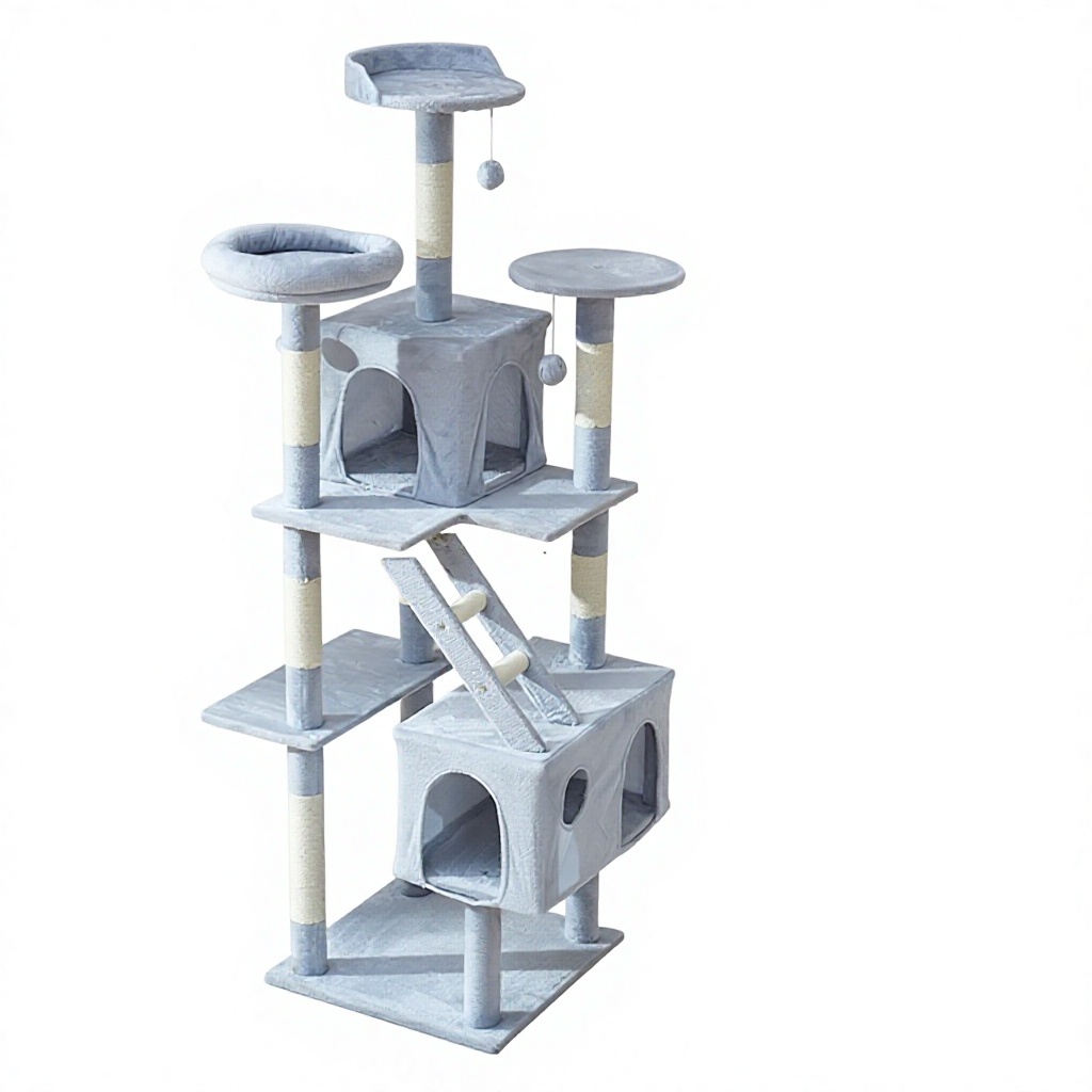 Plush Cat Tree with Climbing Tower