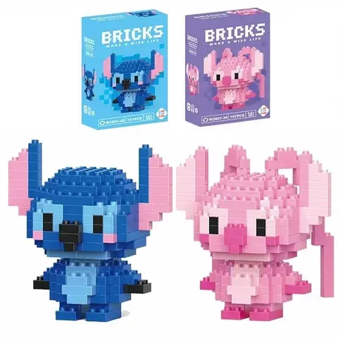 Cartoon Character Building Block Model Set