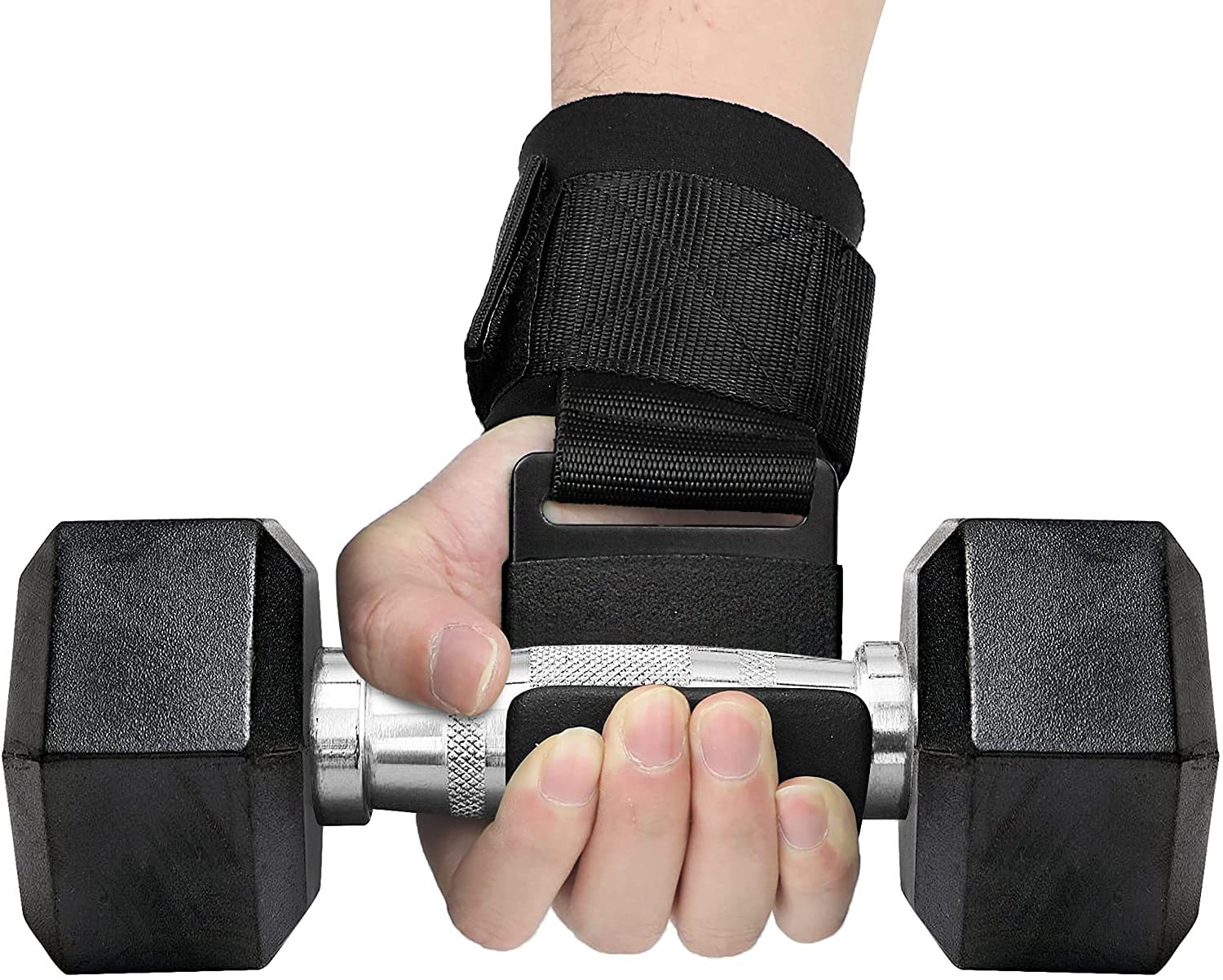 Hand Grip Support Wrist Straps Weight Lifting Hooks 4