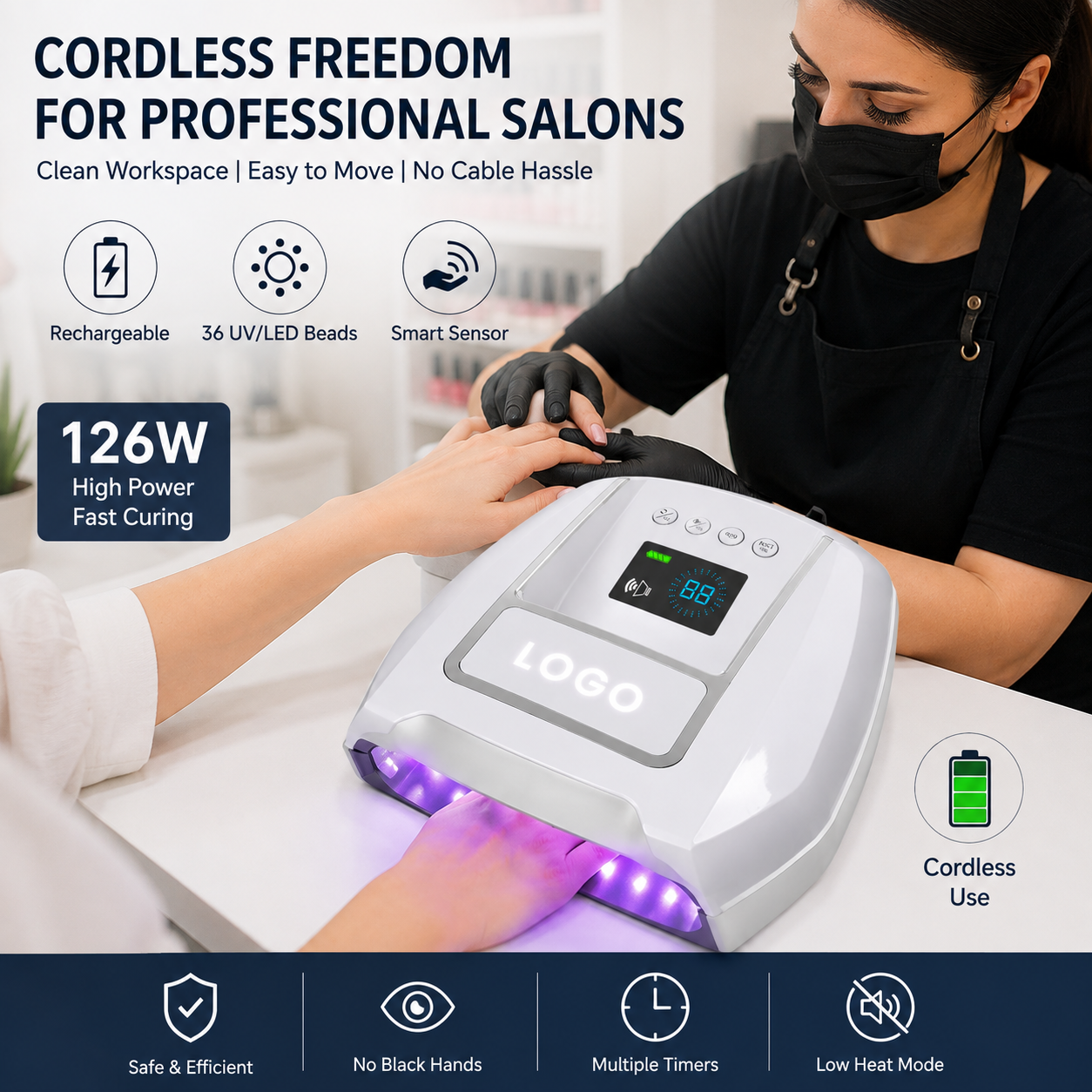 High Power 126w UV Light Led Nail Lamp 4