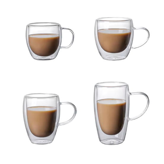 Clear Double Wall Glass Cup 16oz