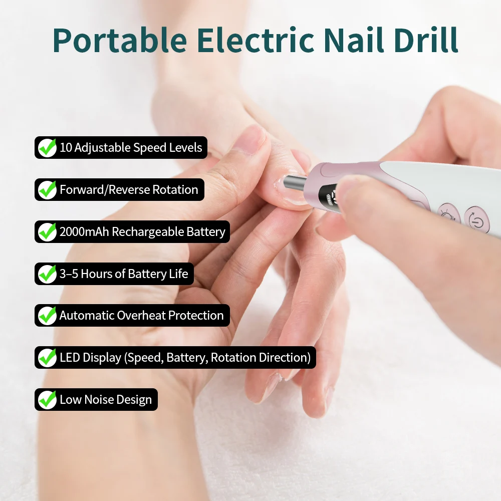 Quiet Electric Pedicure Nail Drill 2
