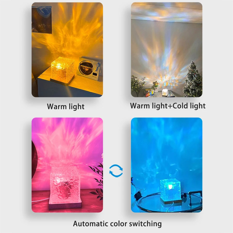 Water Ripple Projector 3 16 Colors Lamp Flame 4