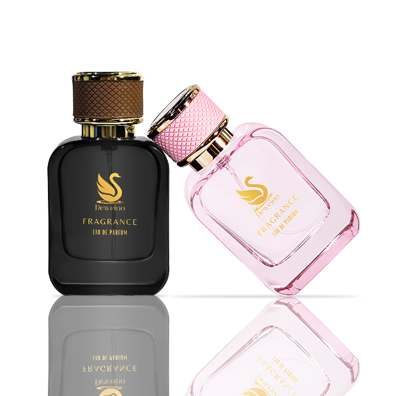 Luxuriöse Leer-Parfümflasche 50 ml in Schwarz-Pink 3