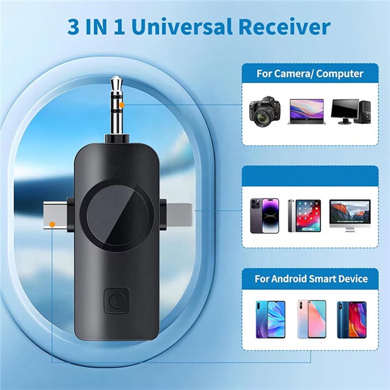 Condenser Microphone Wireless Lavalier Mic With Wind Sleeve 3