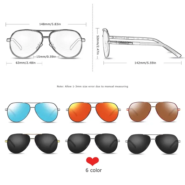 Polarized Classic Red Sunglasses 1