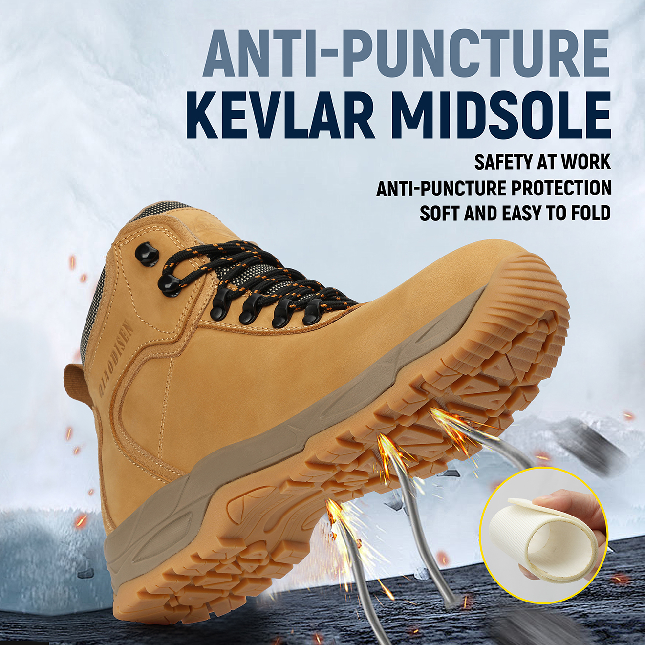 Anti Static Slip Resistant Steel Toe Genuine Lightweight 4