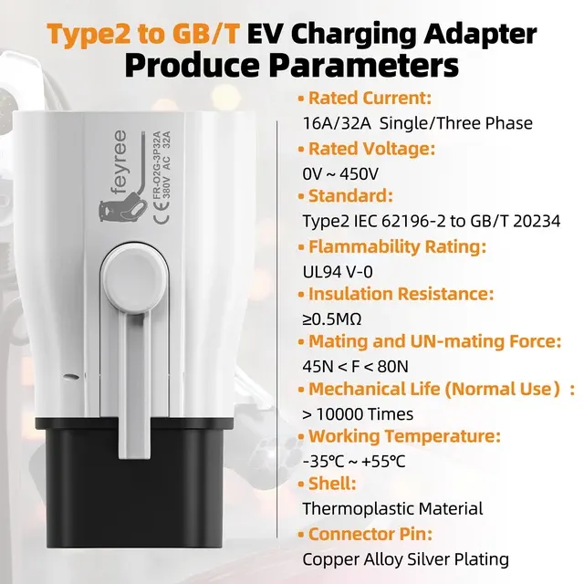 Feyree ev Ladegerät Adapter typ 2 iec 62196-2 3