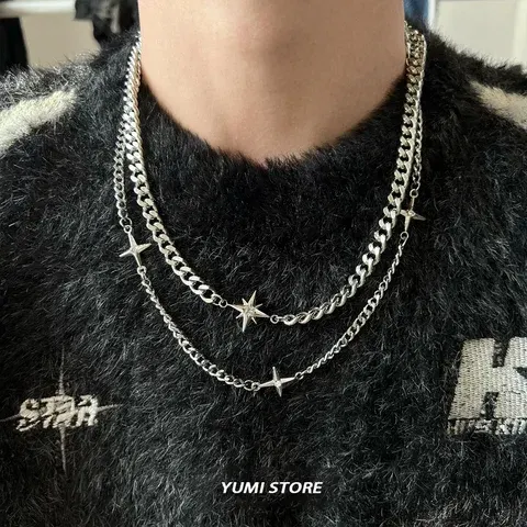 Cross Star Pendant Necklace