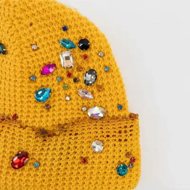 Rhinestone Beanie 4