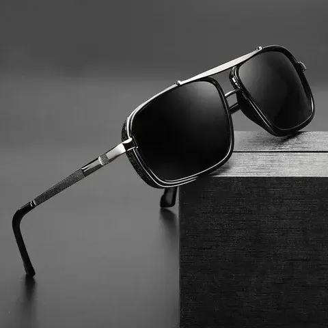 Polarized Square Vintage Sunglasses for Men