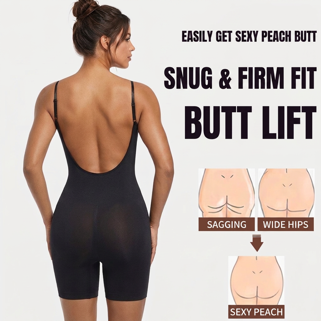 Seamless Body Shaper Bodysuit Plus Size Tummy Control 2