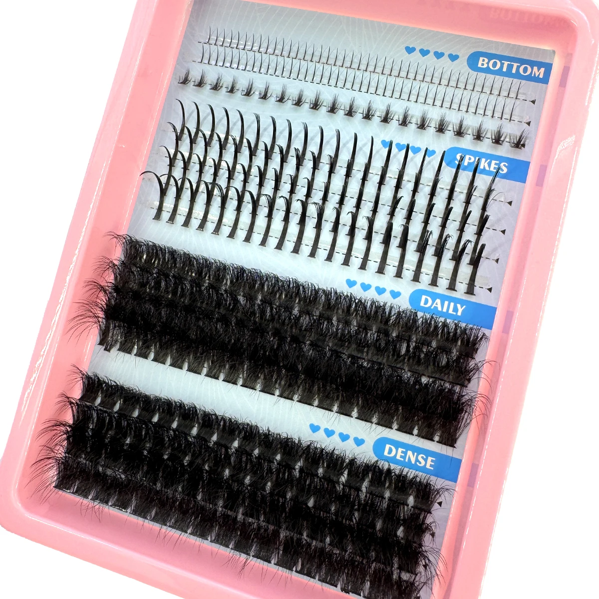 Thick Spiked Lash Clusters, 15 Rows 3