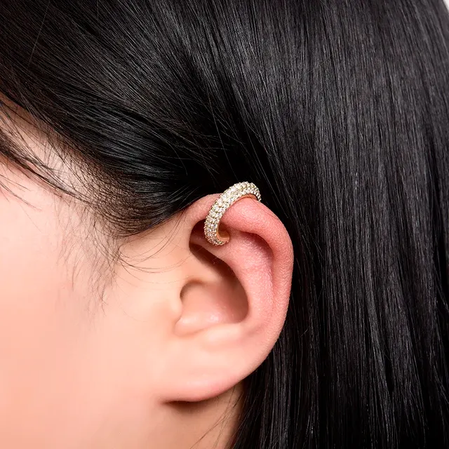 Silver Zirconia Non-Piercing Ear Clips 4