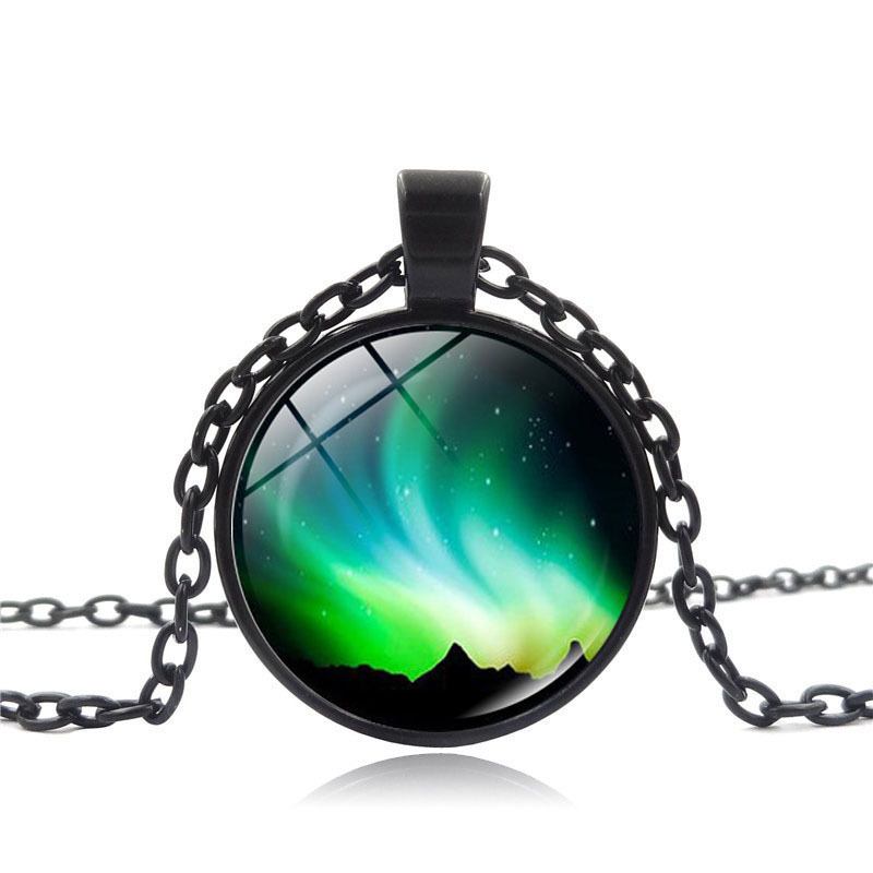 Aurora-Borealis-Halskette mit Edelstein-Anhänger 4