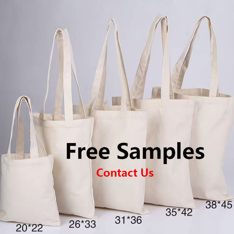 Reusable White Cotton Canvas Tote Bag 2