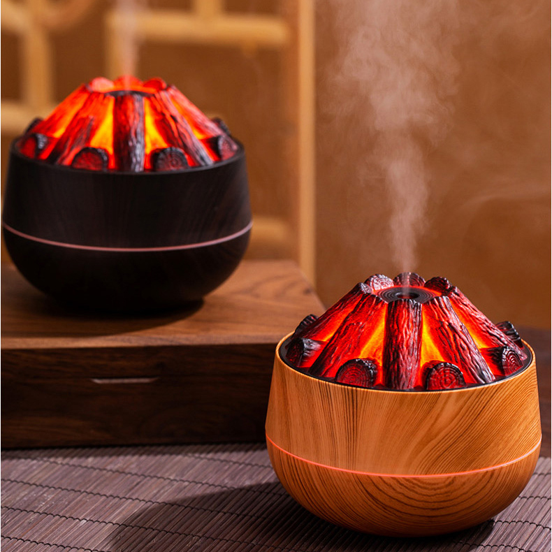 300ml Mini Flame Volcano Aroma Diffuser Household Essential