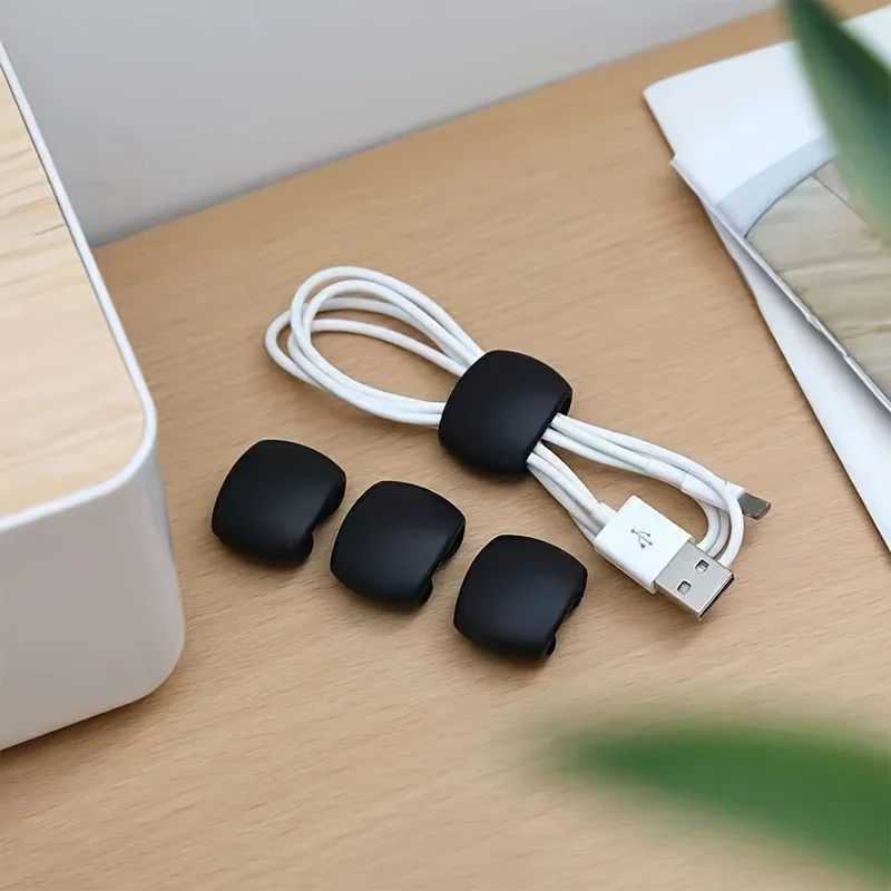 10 Stück Multifunktions-Kabel-Organizer-Clips zum Aufladen und Kopfhörerkabel – 4